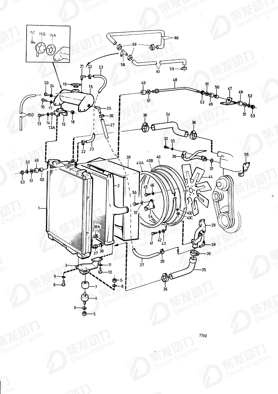 VOLVO Radiator 475702 Drawing